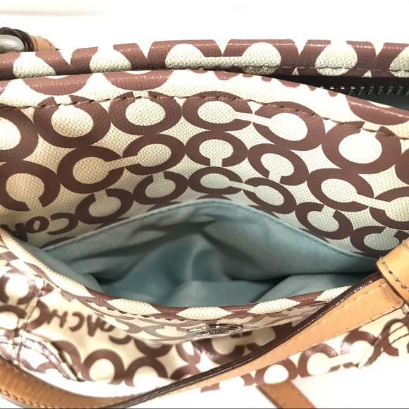 Coach Leah Optic Art Coated Canvas Small Crossbody and Clutch - Picture 10 of 13